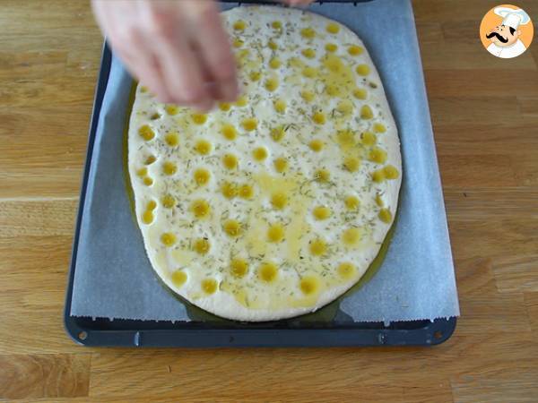 Focaccia, Italiaans brood met rozemarijn - Voorbereiding stap 6