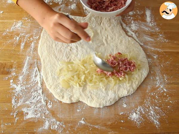 Fougasse met spek en uien - Voorbereiding stap 4