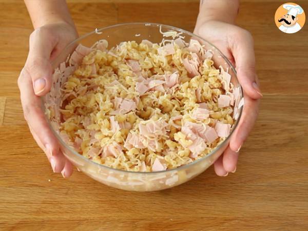 Kroketten van coquillettes met ham en kaas - Voorbereiding stap 2