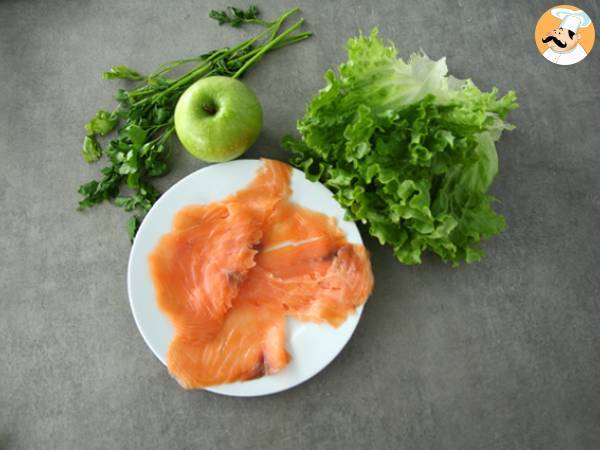 Loempia's met gerookte zalm en appel - Voorbereiding stap 1