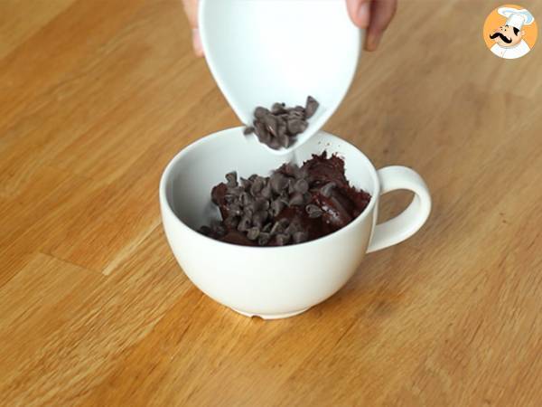 Chocolade en pindakaas mug cake in de magnetron in 1 minuut. - Voorbereiding stap 2