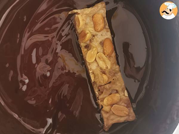 Veganistische en glutenvrije zelfgemaakte Snickers-repen - Voorbereiding stap 8