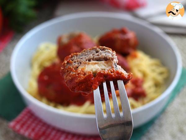 Kalfsgehaktballetjes gevuld met mozzarella - Voorbereiding stap 7