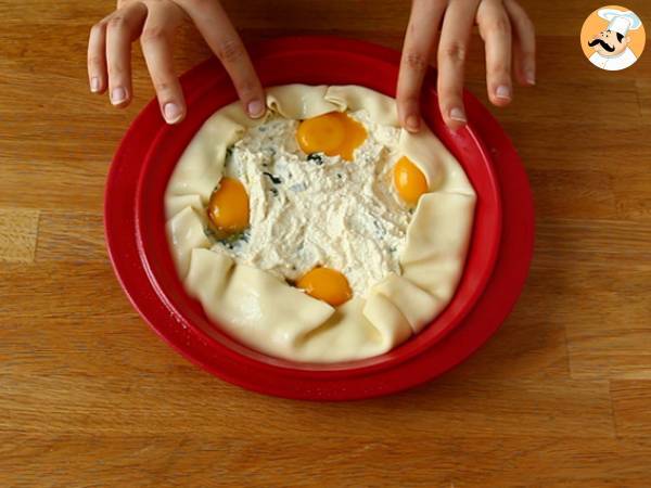 Spinazietaart met ricotta en eieren - Italiaanse Torta Pasqualina - Voorbereiding stap 6