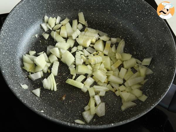 Risotto met coquillettes, doperwten, courgettes, knoflook en kruidenkaas - Voorbereiding stap 2