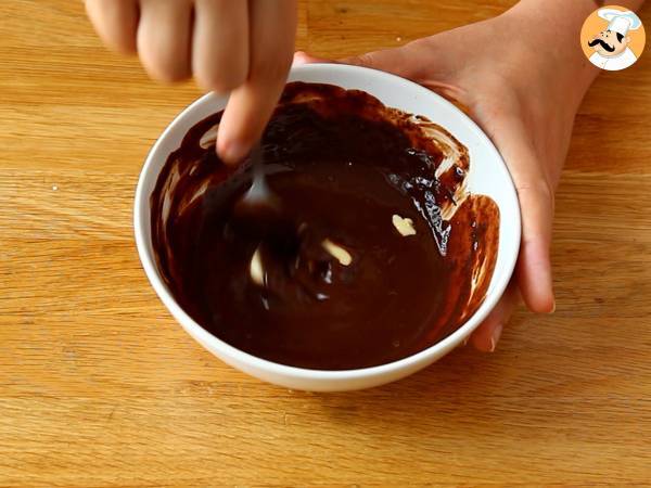 Chocolade tijgergebakjes - krokante ganache - Voorbereiding stap 7