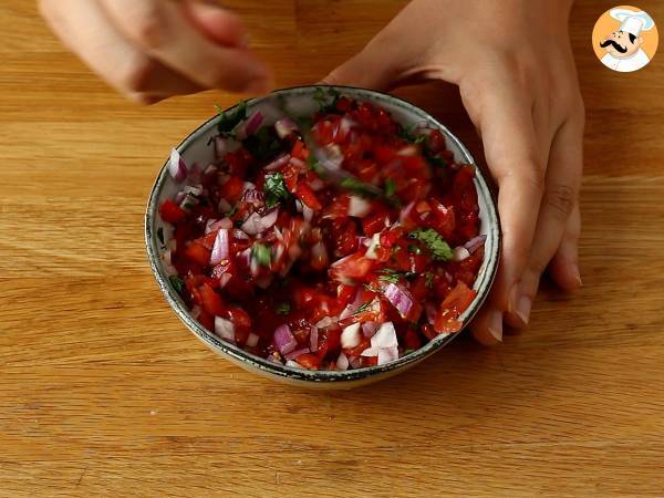 Pico de gallo en zelfgemaakte tortillachips - Voorbereiding stap 2