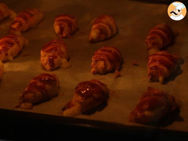 Bladerdeegcroissants met béchamelsaus, ham en kaas - Voorbereiding stap 5