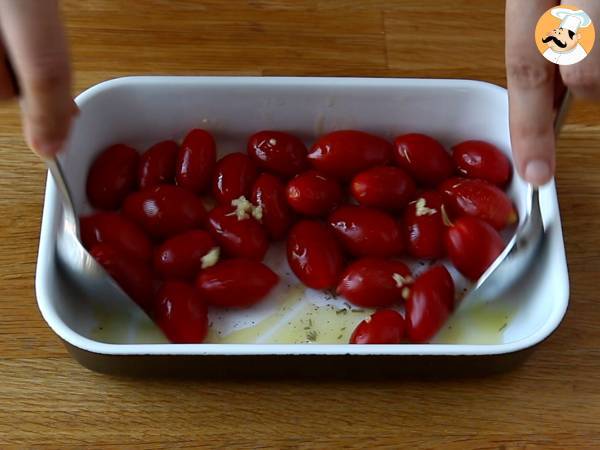 Bruschetta van geroosterde tomaten en burrata - Voorbereiding stap 1