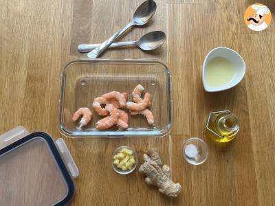 Rijstsalade met garnalen, courgette en gember - Voorbereiding stap 2