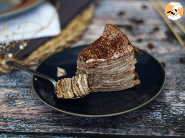 Tiramisu-achtige pannenkoekentaart met koffie en cacao - Voorbereiding stap 8