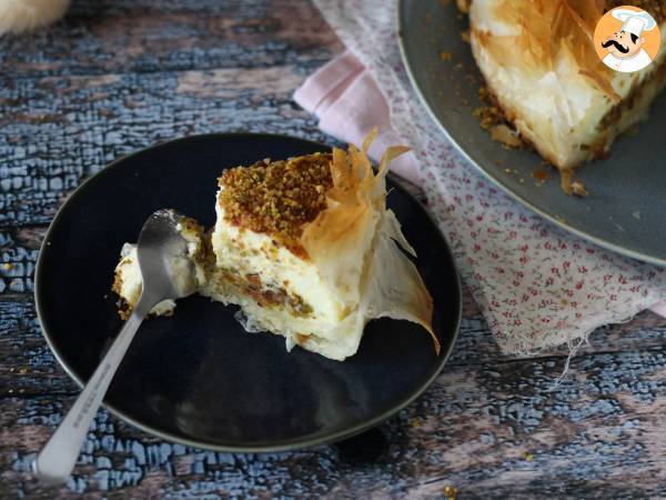 Baklava-kaascake met pistache, knapperig en smeltend - Voorbereiding stap 11