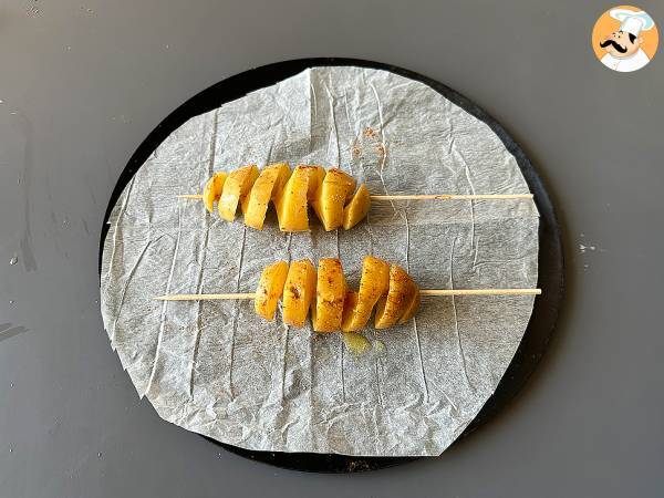 Aardappelspiraal op een stokje, de foolproof techniek zonder machine - Voorbereiding stap 4