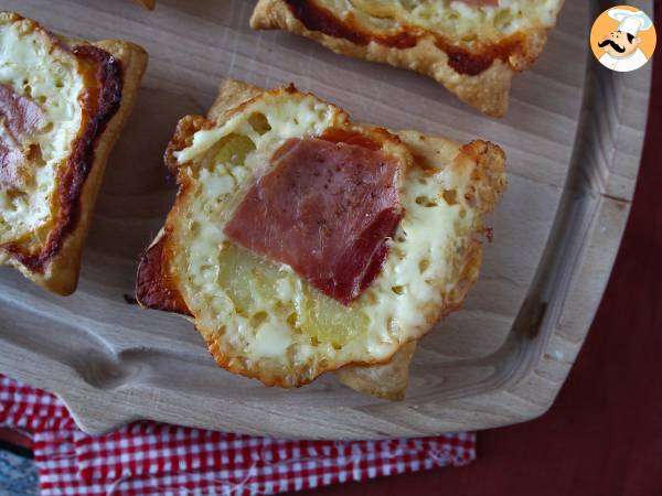 Kleine tartaartjes met raclette-smaak, in individuele porties - Voorbereiding stap 7