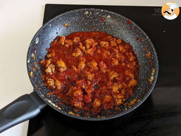 Risotto 'nduja en worst, een voorgerecht met intense smaak - Voorbereiding stap 3