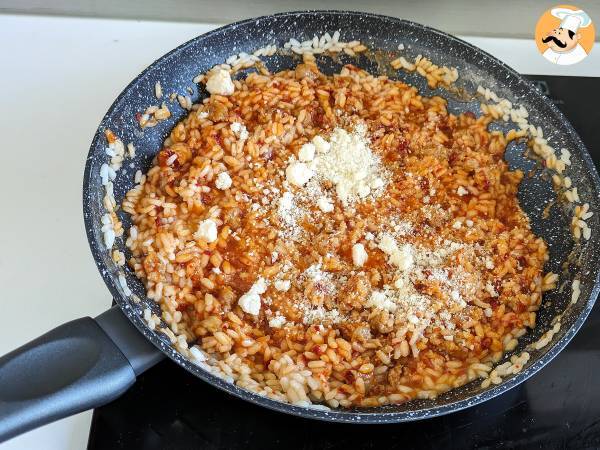 Risotto 'nduja en worst, een voorgerecht met intense smaak - Voorbereiding stap 6