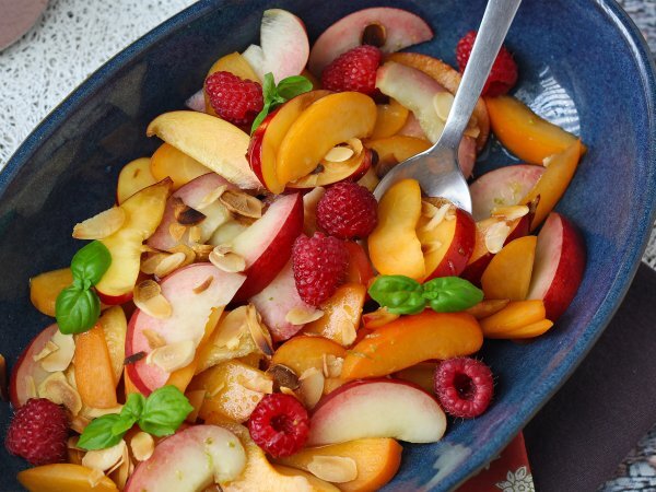 Fruitsalade: perzik, abrikoos, framboos en meer! - Voorbereiding stap 5