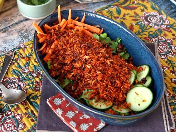 Krokante, pittige zalm krokante rijstsalade! - Voorbereiding stap 7