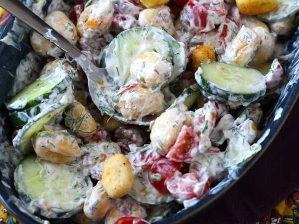 Krokante gnocchi salade, ultra trendy, smakelijk en evenwichtig, perfect voor de zomer! - Voorbereiding stap 8