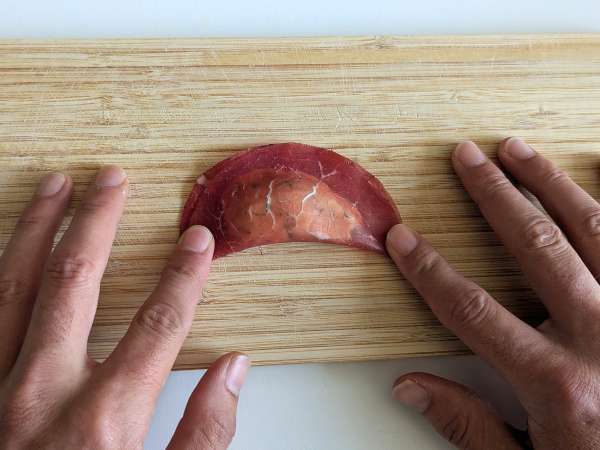 Tortelloni di bresaola gevuld met rucola en ricotta kaas: lekker en klaar in 10 minuten! - Voorbereiding stap 5