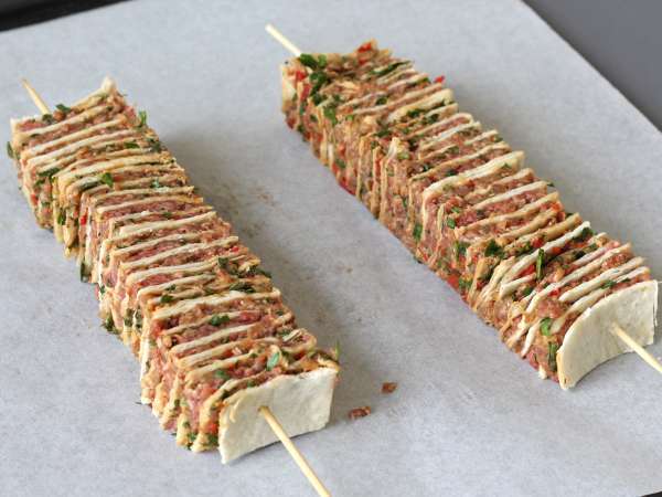 Lavash kebab met tortilla's, de beroemde gemakkelijke ovengebakken kebab! - Voorbereiding stap 11