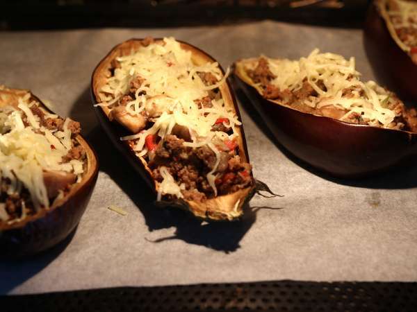 Gevulde aubergines met gegratineerde mozzarella - Voorbereiding stap 8