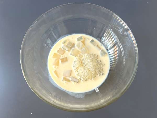 Mango sago, het Aziatische dessert met tapioca en mango dat verovert door zijn eenvoud. - Voorbereiding stap 11