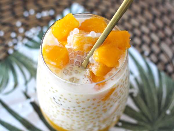 Mango sago, het Aziatische dessert met tapioca en mango dat verovert door zijn eenvoud. - Voorbereiding stap 13