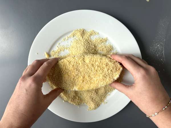 Gepaneerde caprice van de goden met airfryer-aardappeltjes - Voorbereiding stap 5
