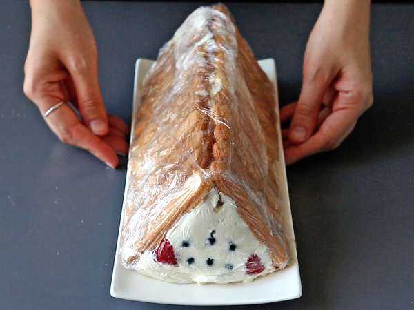 Je hebt geen mal nodig om deze rode fruitlog te maken! - Voorbereiding stap 7