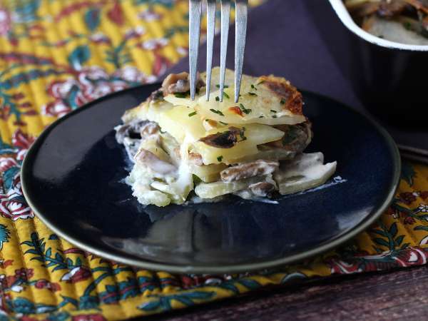 Gratin van aardappelen met champignons - Voorbereiding stap 10