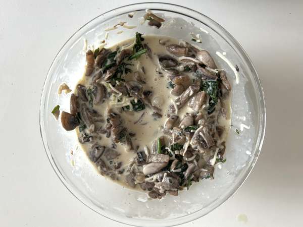 Spinazie en champignon flensjes - Voorbereiding stap 9