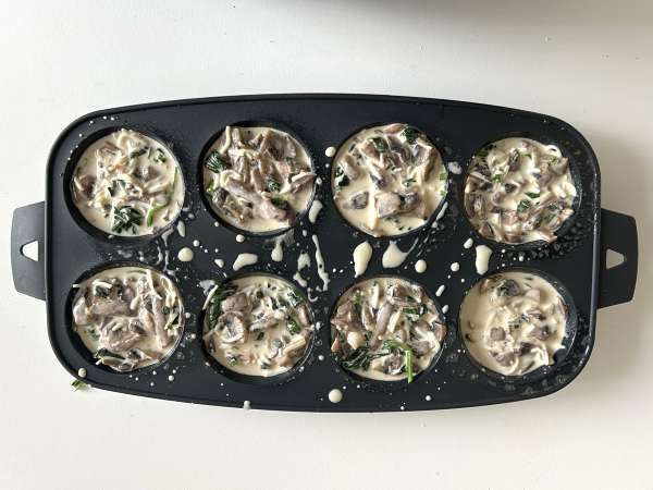 Spinazie en champignon flensjes - Voorbereiding stap 10