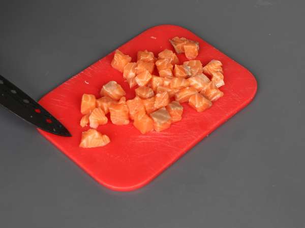 Aziatische taco's: tartaar van zalm in rijstchips - Voorbereiding stap 3