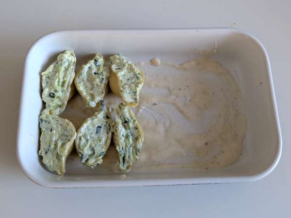 Conchiglioni gevuld met ricotta, courgettes en citroen: romig en gegratineerd in de oven - Voorbereiding stap 7