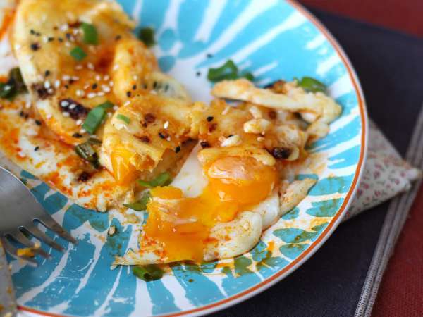 Gebakken eieren met honing en mozzarella, het zoete, zoute en pittige express-ontbijt! - Voorbereiding stap 6