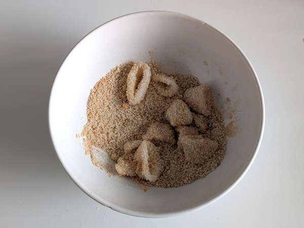 Inktvisringen in luchtfriteuse knapperig en licht - Voorbereiding stap 5