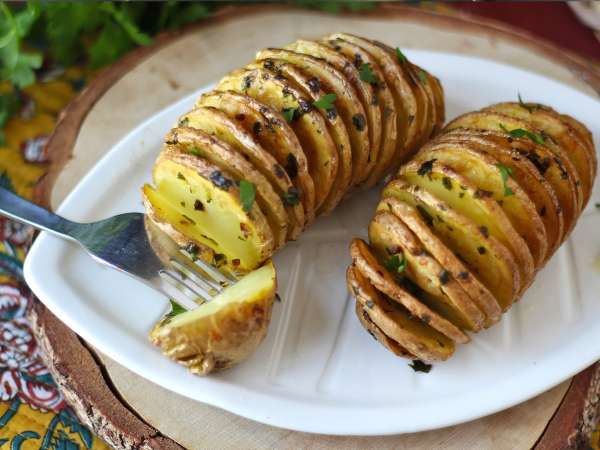 Hasselback aardappelen in de air fryer: knapperig, smeltzacht en supergemakkelijk! - Voorbereiding stap 7