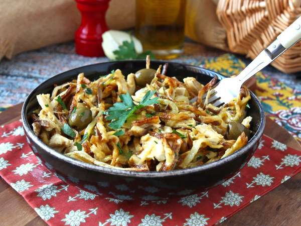Frango à Brás: het perfecte Portugese gerecht om restjes kip in te verwerken - Voorbereiding stap 12
