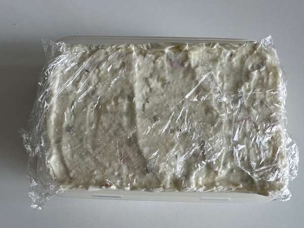 Surimi-terrine zonder koken: een eenvoudig koud voorgerecht, perfect voor de zomer - Voorbereiding stap 9