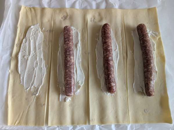 Rustici met worst en kaas uit de heteluchtfriteuse - Voorbereiding stap 4