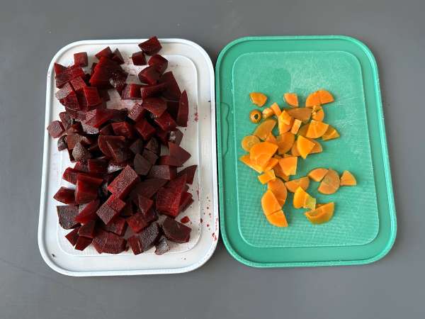 Bietensalade met gegrilde halloumi - Voorbereiding stap 1