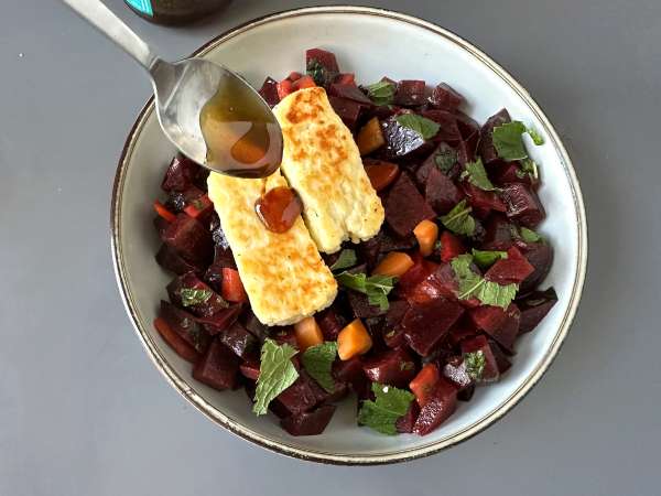 Bietensalade met gegrilde halloumi - Voorbereiding stap 8