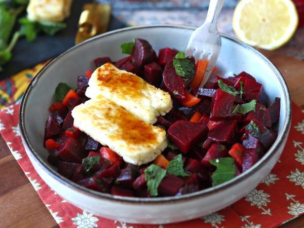 Bietensalade met gegrilde halloumi - Voorbereiding stap 9