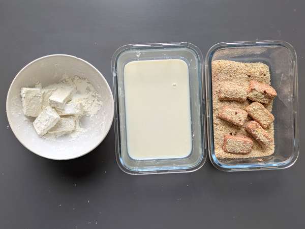 Knapperige tofu-nuggets en Thaise sperziebonen uit de heteluchtfriteuse - Voorbereiding stap 4