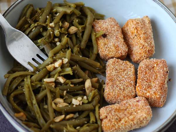 Knapperige tofu-nuggets en Thaise sperziebonen uit de heteluchtfriteuse - Voorbereiding stap 8