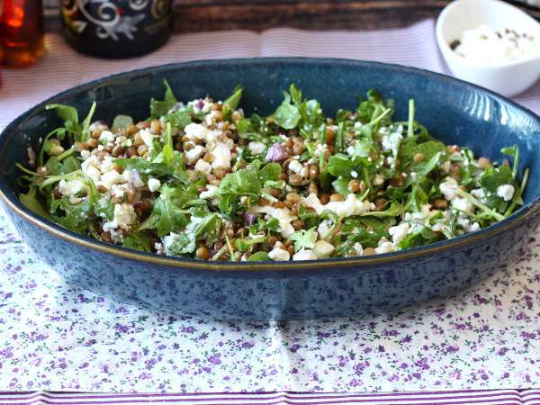 Eiwitrijke linzensalade met cottage cheese: snel en eenvoudig - Voorbereiding stap 5