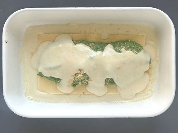 Vegetarische lasagne met spinazie en tofu uit de airfryer - Voorbereiding stap 7