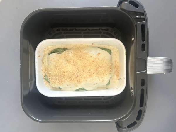 Vegetarische lasagne met spinazie en tofu uit de airfryer - Voorbereiding stap 9