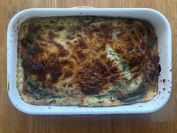 Vegetarische lasagne met spinazie en tofu uit de airfryer - Voorbereiding stap 10